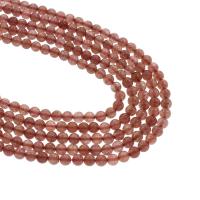 Gemstone Jewelry Beads, Strawberry Quartz, Round, different size for choice, Hole:Approx 1mm, Sold Per 15.5 Inch Strand