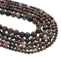 Perles bijoux en pierres gemmes, tourmaline, Rond, normes différentes pour le choix, Trou:Environ 1mm, Vendu par 15.5 pouce brin
