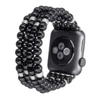 Bracelets de montre, laiton, avec perle résine, Placage, normes différentes pour le choix & avec strass, plus de couleurs à choisir, Longueur:Environ 6 pouce, Vendu par PC