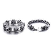 Bijoux bracelet en acier inoxydable, Acier titane, styles différents pour le choix & pour homme & noircir, Vendu par brin