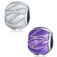 Zinc Alloy European Beads Drum platinum color plated without troll & enamel lead & cadmium free 8-12mm Approx 4-4.5mm Sold By Bag