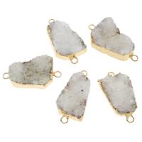 Clear Quartz Connector, with Tibetan Style, 1/1 loop, 20x37x15mm-22x37x16mm, Hole:Approx 2.5mm, Sold By PC