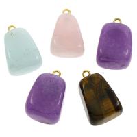 Gemstone Pendant with Zinc Alloy Approx 2mm Sold By PC