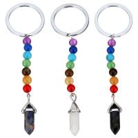 Bag Purse Charms Keyrings Keychains Brass with Gemstone pendulum platinum color plated 110mm 30mm 6mm Sold By PC