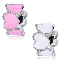 Zinc Alloy European Beads platinum color plated without troll & enamel lead & cadmium free 6-12mm Approx 4-4.5mm Sold By Bag