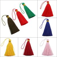 Polyester Cord Tassel Pendant, more colors for choice, 40x70x4mm, Hole:Approx 50mm, 10PCs/Bag, Sold By Bag