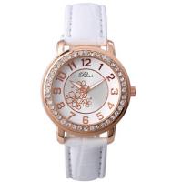 PU Leather, with Tibetan Style dial & Glass & Stainless Steel, plated, adjustable & for woman & with rhinestone, more colors for choice, nickel, lead & cadmium free, 37x10mm, Length:Approx 8.5 Inch, Sold By PC