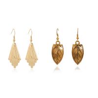 Tibetan Style Drop Earring, with Resin, iron earring hook, plated, different styles for choice & for woman, Sold By Pair