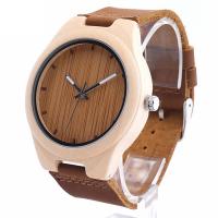 PU Leather, with Wooden Dial & Glass & Stainless Steel, Life water resistant & Unisex & adjustable, original color, 45mm, 22mm, Length:Approx 6.5-8.5 Inch, Sold By PC