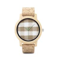 PU Leather, with Glass & Wood & Stainless Steel, Life water resistant & Unisex & adjustable, original color, 44mm, 20mm, Length:Approx 9 Inch, Sold By PC