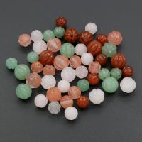 Mixed Gemstone Beads, Pumpkin, different materials for choice & different size for choice, Hole:Approx 1-1.5mm, Sold By PC