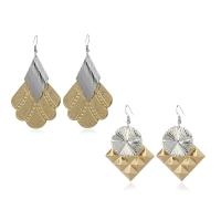 Zinc Alloy Drop Earrings iron earring hook plated & for woman lead & cadmium free Sold By Pair
