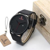 PU Leather, with Glass & Stainless Steel, plated, Life water resistant & Unisex & with single calendar & adjustable, 45mm, 24mm, Length:Approx 6.5-8.5 Inch, Sold By PC