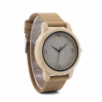 PU Leather, with Wooden Dial & Glass & Stainless Steel, Life water resistant & Unisex & adjustable, original color, 44mm, 20mm, Length:Approx 6.5-8.5 Inch, Sold By PC
