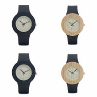 PU Leather, with Wooden Dial & Glass & Stainless Steel, Life water resistant & Unisex & adjustable, more colors for choice, 42mm, 19mm, Length:Approx 8.5 Inch, Sold By PC