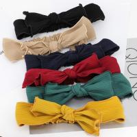 Headband, Caddice, Bowknot, knit, elastic, more colors for choice, 70mm, Sold By PC