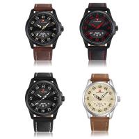 NAVIFORCE® Watch Collection, Leather, with Titanium Alloy & Glass & Tibetan Style, plated, Life water resistant & for man, more colors for choice, 45x13mm, Length:Approx 10 Inch, Sold By PC