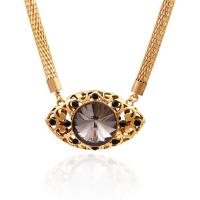 Crystal Zinc Alloy Necklace with Crystal with 5cm extender chain plated for woman & faceted & with rhinestone & hollow lead & cadmium free 450mm Sold Per Approx 17.5 Inch Strand