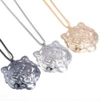 Zinc Alloy Sweater Chain Necklace Tiger plated box chain & for woman lead & cadmium free Sold Per Approx 23.5 Inch Strand