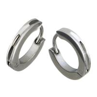 Stainless Steel Huggie Hoop Earring, for woman, original color, 2x13mm, 12Pairs/Lot, Sold By Lot