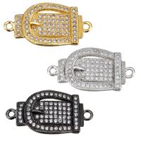 Cubic Zirconia Micro Pave Brass Connector plated micro pave cubic zirconia & 1/1 loop Approx 1.5mm Sold By Lot