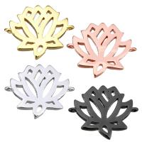 Brass Jewelry Connector, Flower, plated, 1/1 loop & hollow, more colors for choice, 20x15x2mm, Hole:Approx 1mm, 5PCs/Lot, Sold By Lot