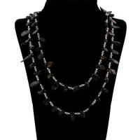 Slatkovodni biser džemper lančana ogrlica, Slatkovodni Pearl, s Kristal & Staklo sjeme perli, za žene & faceted, 6-7mm, Prodano Per Približno 23 inčni Strand