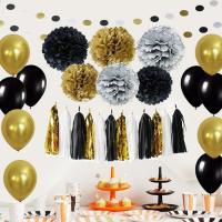 Cheering Supplies Rubber Tassel & Paper Pom Poms & Hanging String 266mm 330mm 400mm Sold By Set
