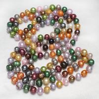 Пресноводные перлы ожерелье цепи свитера, Пресноводные жемчуги, разные стили для выбора & Женский, 9-10mm, 6-7mm, Продан через Приблизительно 45.5 дюймовый Strand