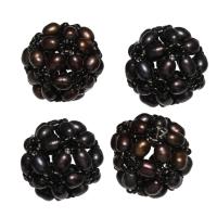 Bal Cluster Gekweekte Pearl Beads, Zoetwater Parel, Ronde, 17mm, Verkocht door PC