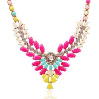 Resin Necklace Zinc Alloy with Resin with 5cm extender chain Flower gold color plated for woman & with rhinestone lead & cadmium free 450mm Sold Per Approx 17.5 Inch Strand