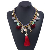 Zinc Alloy Necklace with Caddice & Plush & Resin with 5cm extender chain gold color plated for woman lead & cadmium free 450mm Sold Per Approx 17.5 Inch Strand