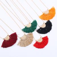 Tibetan Style Sweater Necklace, with Caddice, with 5cm extender chain, gold color plated, oval chain & for woman, more colors for choice, lead & cadmium free, 60x35mm, Sold Per Approx 23.5 Inch Strand