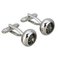 Cufflinks, Tibetan Style, silver color plated, with compass & Unisex & different styles for choice & enamel, nickel, lead & cadmium free, 14mm, 18x19mm, Sold By Pair