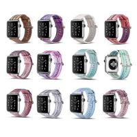 Läder Watch Band, med ROSTFRITT STÅL, olika storlek för val, fler färger för val, Längd Ca 6.5-8 inch, Säljs av PC