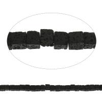 Natural Lava Beads, Cube, 6mm, Hole:Approx 1mm, Length:Approx 15 Inch, 10Strands/Bag, Approx 85PCs/Strand, Sold By Bag