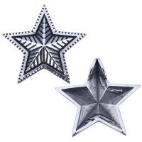 Nerezová ocel Šperky Přívěsky, Nerez, Hvězda, černat, 52.50x51x13mm, Otvor:Cca 7.7x5mm, Prodáno By PC