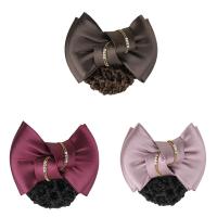 Mixed Hair Accessories, Polyester, with Iron & Tibetan Style, antique brass color plated, for woman & with rhinestone, more colors for choice, 115x80mm, Sold By PC