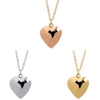 Fashion Locket Necklace, Brass, with 1.9Inch extender chain, Heart, plated, oval chain & for woman, more colors for choice, nickel, lead & cadmium free, 23x25mm, Sold Per Approx 15.7 Inch Strand