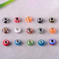 Lampwork European Large Hole Beads handmade mixed Approx 5mm Sold By PC