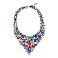 Zinc Alloy Jewelry Necklace painted for woman & with rhinestone lead & cadmium free 480mm Sold Per Approx 18.5 Inch Strand