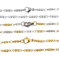 Stainless Steel Necklace Chain, plated, Unisex, more colors for choice, 9x2mm, Length:Approx 17 Inch, 10Strands/Lot, Sold By Lot