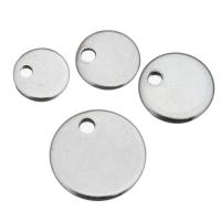 Stainless Steel Pendants, Flat Round, different size for choice, original color, 500PCs/Lot, Sold By Lot