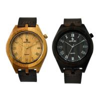 Leather with Glass & Wood & Stainless Steel plated Life water resistant & for man Length Approx 10 Inch Sold By PC