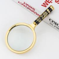 ABS Plastic Magnifier, with Glass & Tibetan Style, gold color plated, detachable & dragon vein, golden, 175x90x15mm, Sold By PC