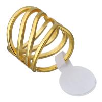Stainless Steel Finger Ring, gold color plated, different size for choice & for woman & hollow, 18mm, Sold By PC