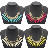 Fashion Turquoise Necklace, Tibetan Style, with 4.8cm extender chain, gold color plated, twist oval chain & for woman & with rhinestone, more colors for choice, lead & cadmium free, 400mm, Sold Per Approx 15.5 Inch Strand