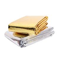 Aluminum Foil Emergency Blanket, double-sided, more colors for choice, 1400x2100mm, Sold By PC