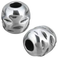 Stainless Steel Large Hole Beads, blacken, 10x10x10mm, Hole:Approx 3.5mm, 10PCs/Lot, Sold By Lot