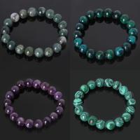 Bracelets de pierres précieuses, pierre gemme, Rond, différents matériaux pour le choix & normes différentes pour le choix, Vendu par Environ 7.4 pouce brin